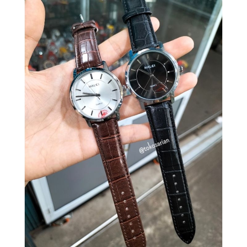 Jam Tangan Halei Original Bergaransi Untuk Pria Tali Kulit