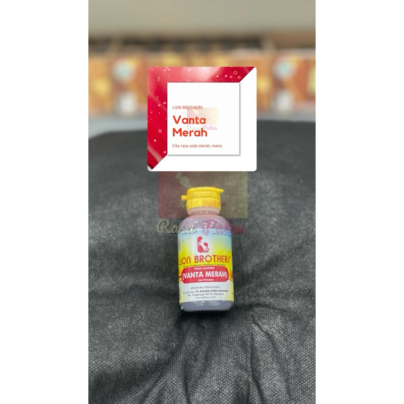 

VANTA MERAH LION BROTHERS 60 gr Perisa dan Pewarna Halal Food Grade BPOM RI MD