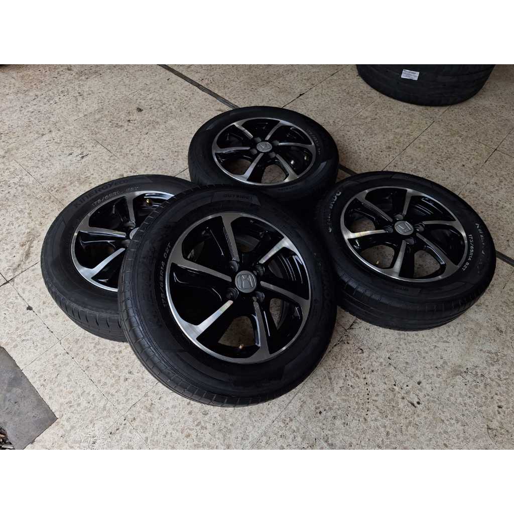 Velg Mobil Racing Bekas Ring 14 lubang 4 STD BRIO E R14X5 H4X100 ET50 BAN 175 65 R14