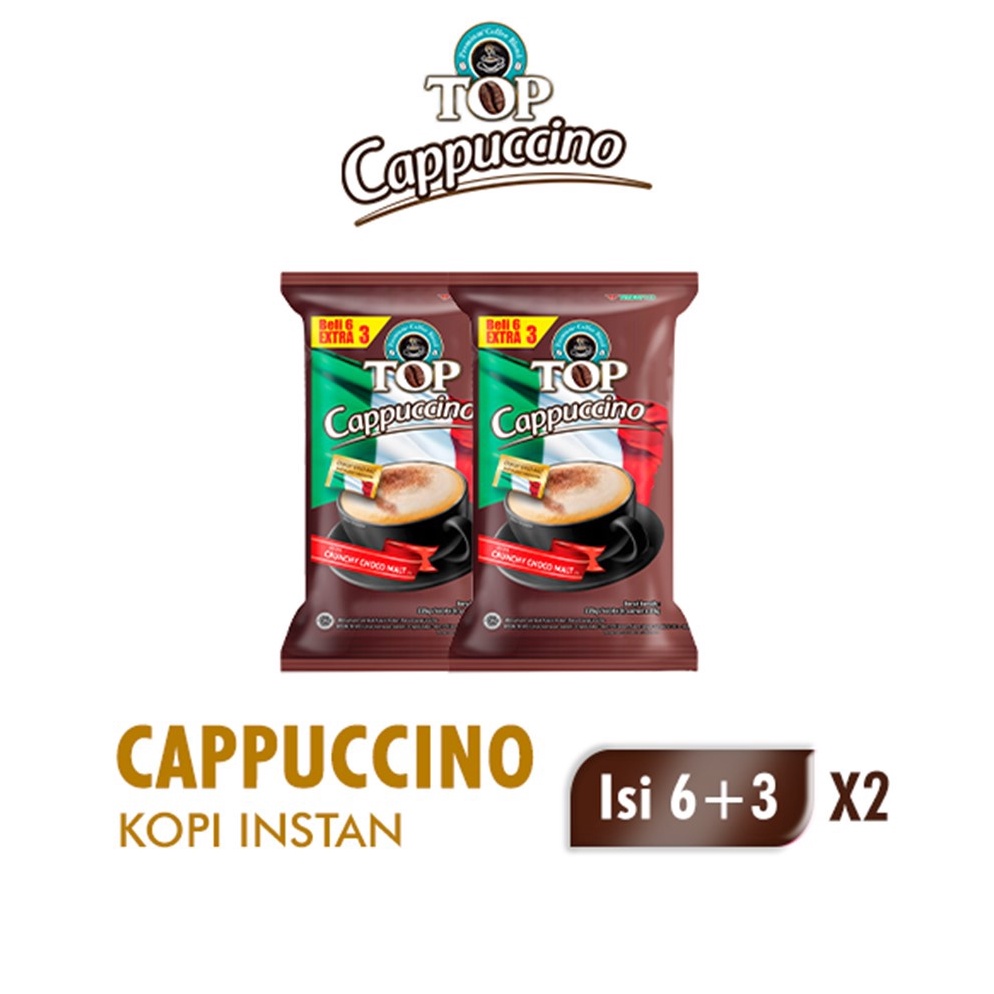 

TIPE UAM772 Top Coffee Kopi Instan Cappucino Pack 25 gr isi 6 3 pcs x2
