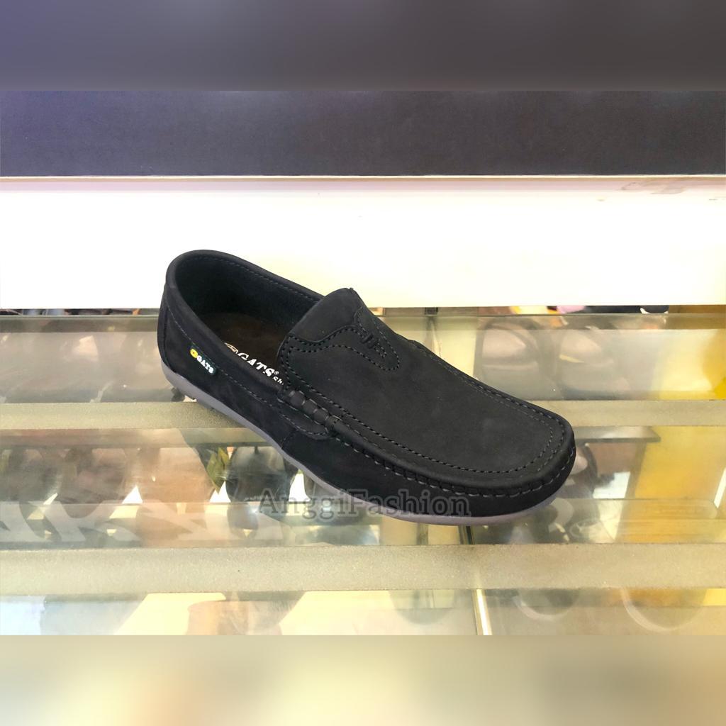 Sepatu Kasual Pria Sepatu Kulit Gats HK 0007 - Black