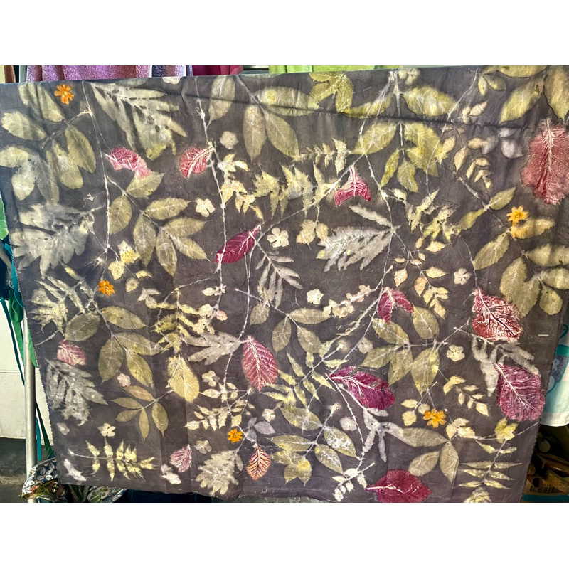 kain  batik ecoprint asli kain katun