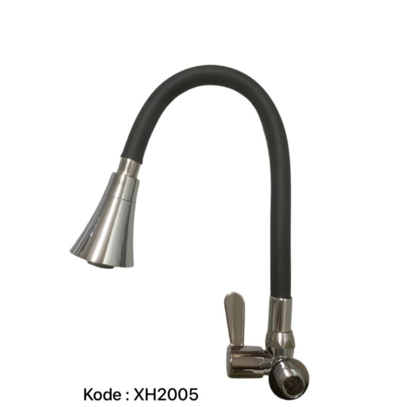 Kran sink flexible hitam terompet tembok / Kran sink tembok / Kran flexible  tembok