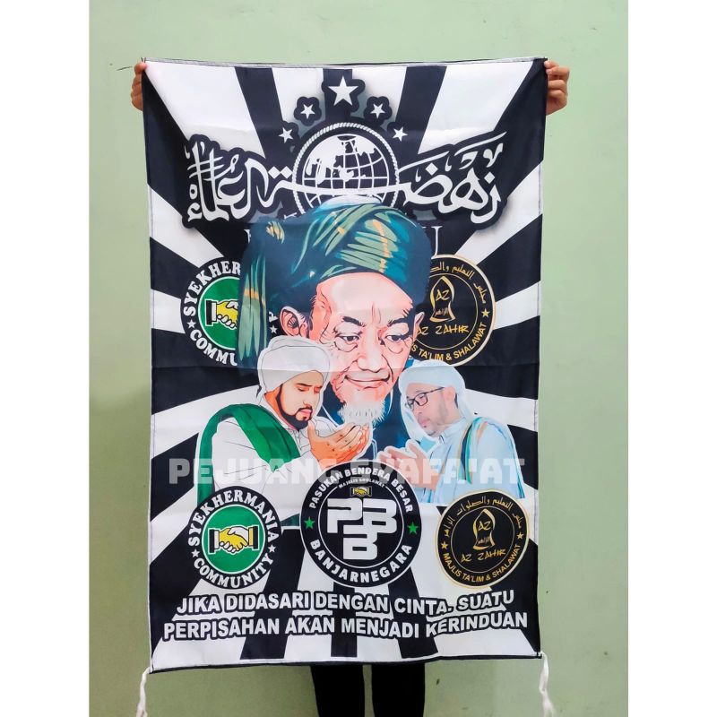 TERLARIS & TERMURAH BENDERA SYEKHERMANIA UK 200x150cm PROSES 1-2 HARI DI KIRIM. FULL PRINTING & FREE