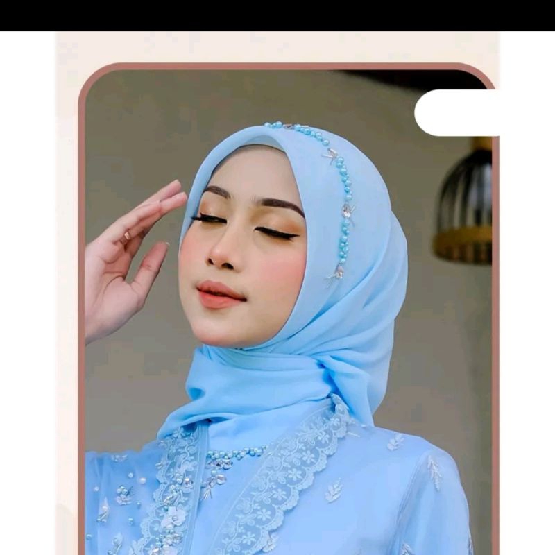 Segiempat payet bando/jilbabpayet/jilbab manten/segiempat Payet bando