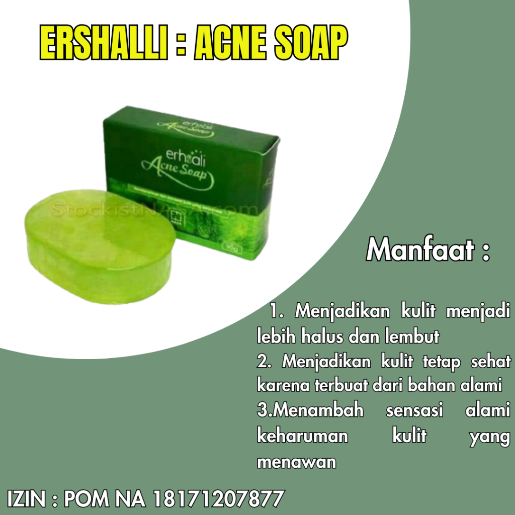 ERSHALI ACNE SOAP || SABUN ERSHALI || SABUN JERAWAT || SABUN NASA || SABUN NASA JERAWAT || SABUN JEW