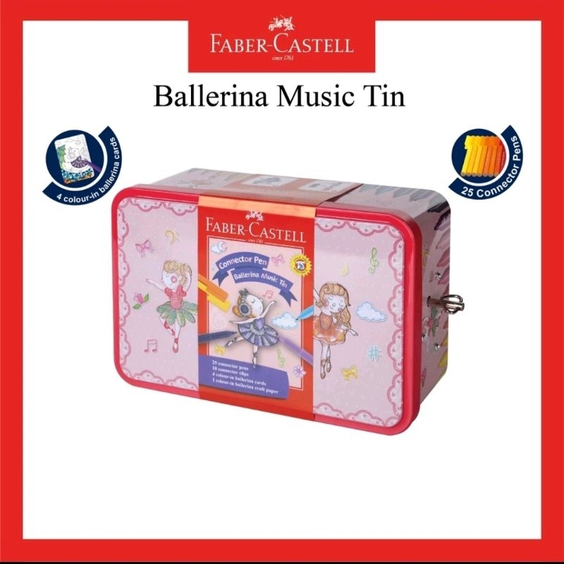 

Faber Castell Connector Pen Balerina Music Box gift set paket sekolah prakarya