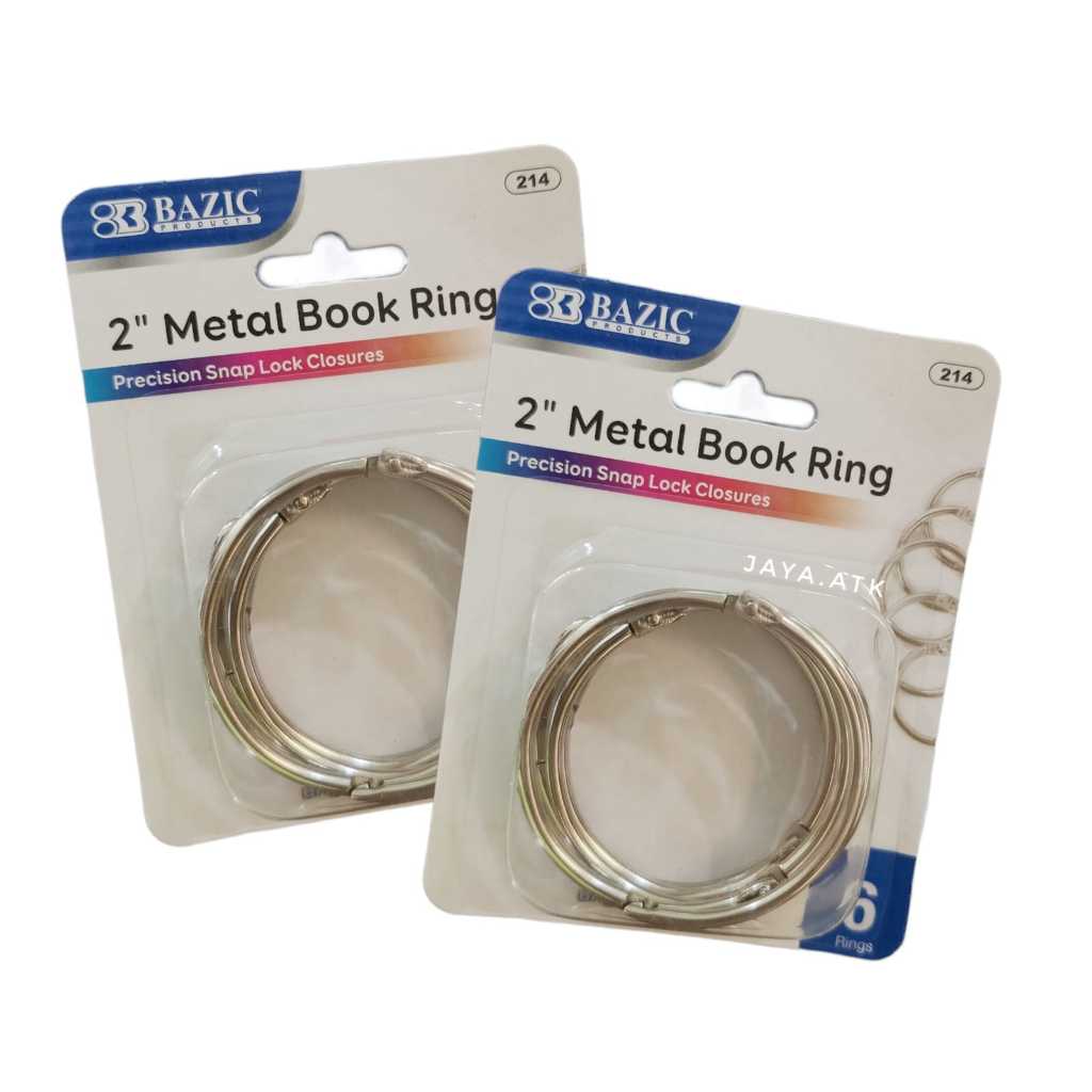 

RING JILID 2 IN METAL BOOK RING BESI DIAMETER 5 CM ISI 6 BAZIC 214