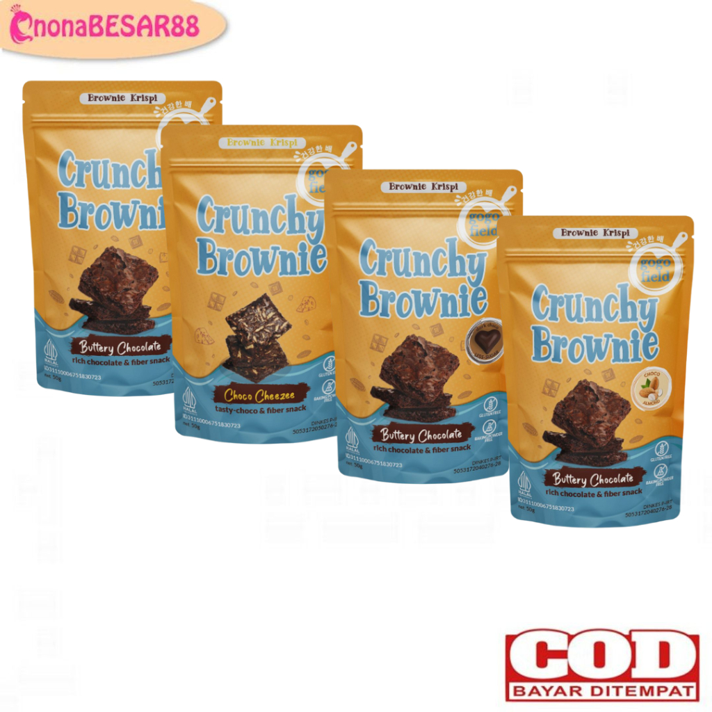 

GOGOFIELD Crunchy Brownie Chocolate 50gr / Brownies Krispi / Brownies Crispy / Cemilan Manis