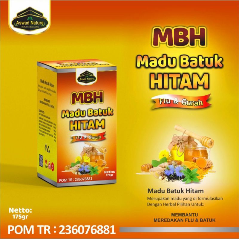 MBH  Madu batuk hitam plus propolis al afiah 175gram