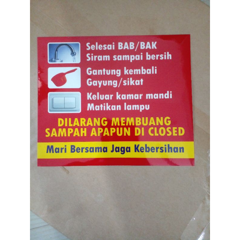 

Stiker Dilarang Membuang Sampah Apapun di Closed
