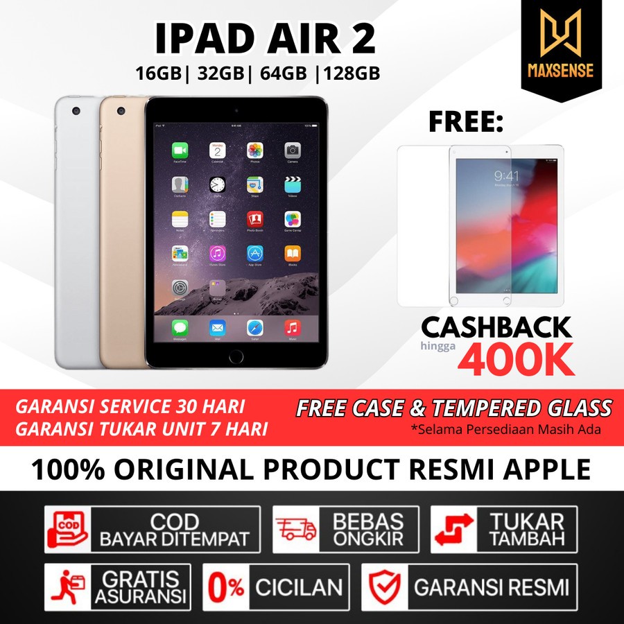 iPad Air 2 128GB 64GB 32GB 16GB Wifi Only &amp; Cellular Original