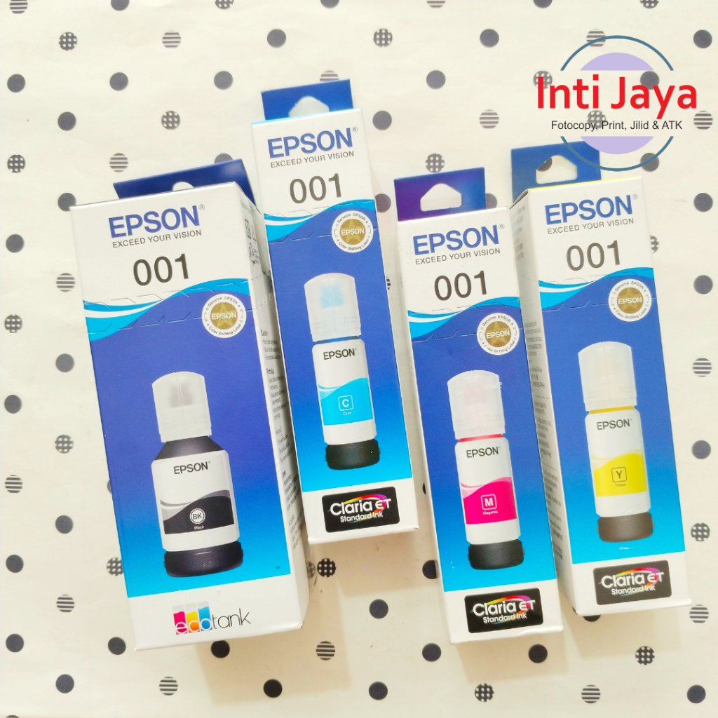 

Tinta Printer Epson 001 ( Black/ Cyan/ Magenta/ Yellow) Original