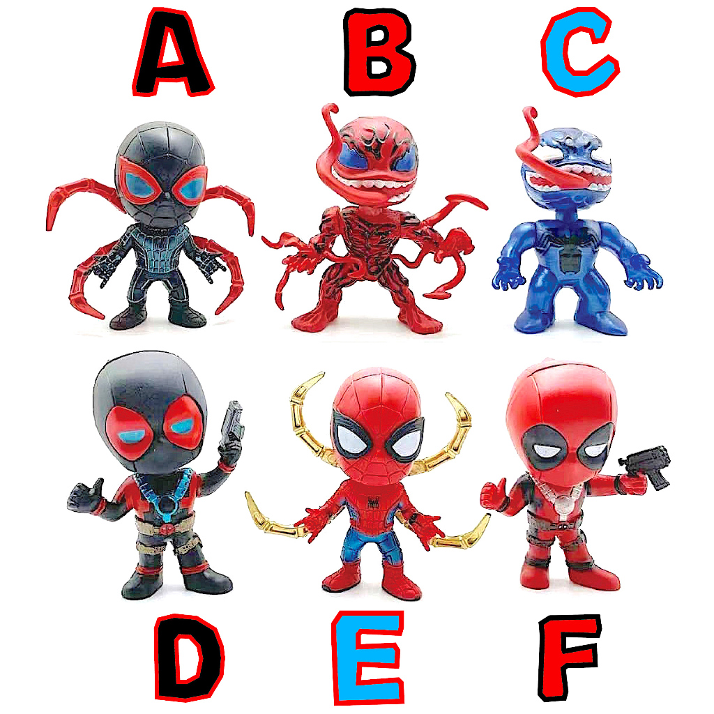 

Topper Cake Figure Spiderman Venom Deadpool