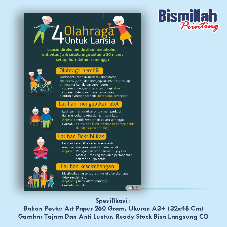 

Poster Kesehatan 4 Olahraga Untuk Lansia