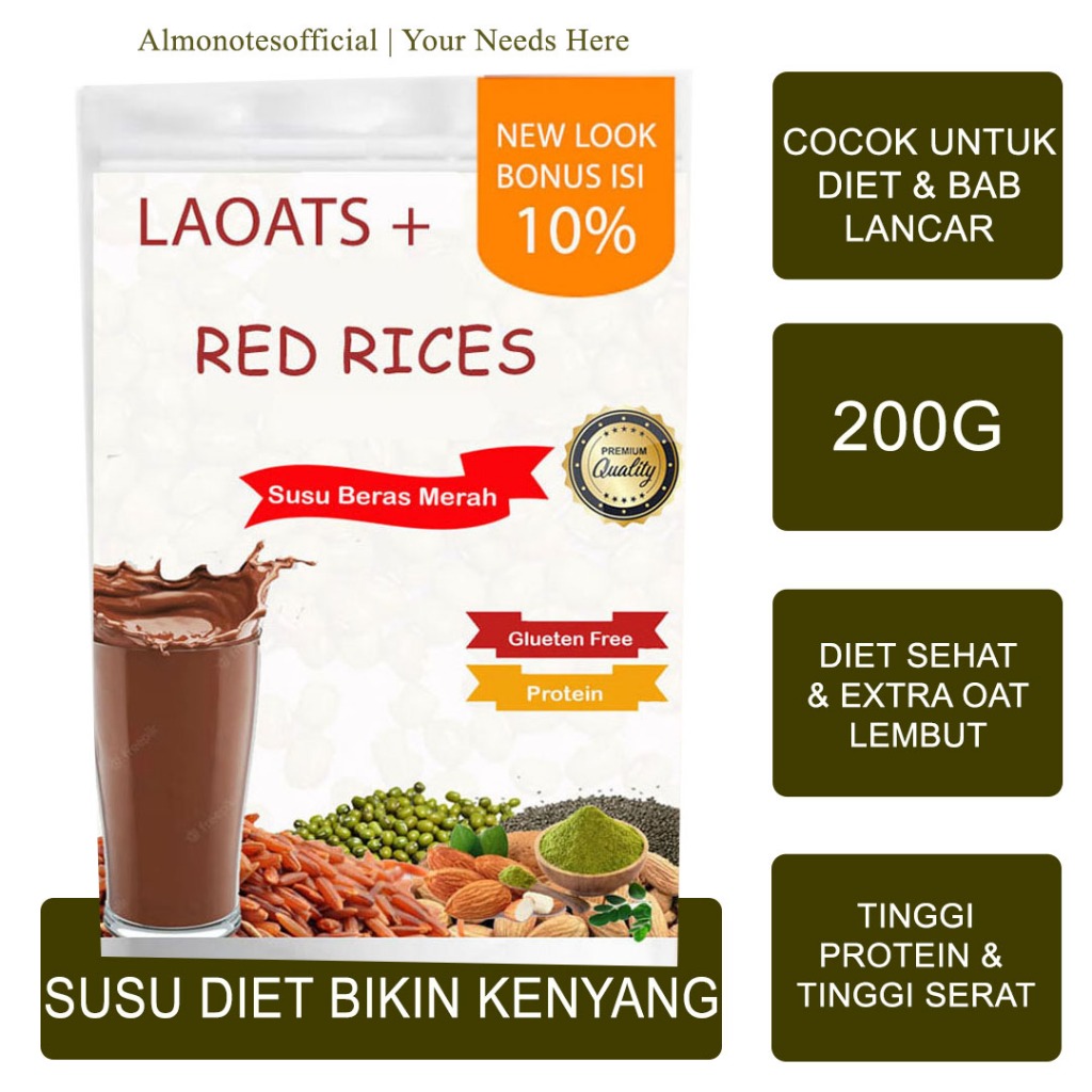 

Beras Merah Penurun Berat Badan Low Fat Milk Susu Bubuk Oat Milk Rendah Kalori Untuk Diet Laoats