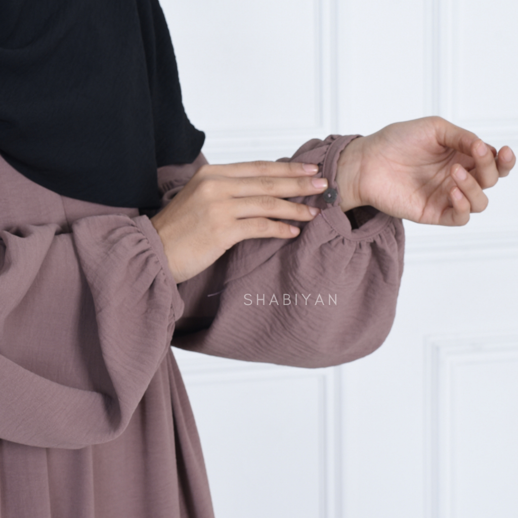 SHABIYAN 511 Gamis Wanita Crinkle Air Flow Terbaru | Lalisa-4