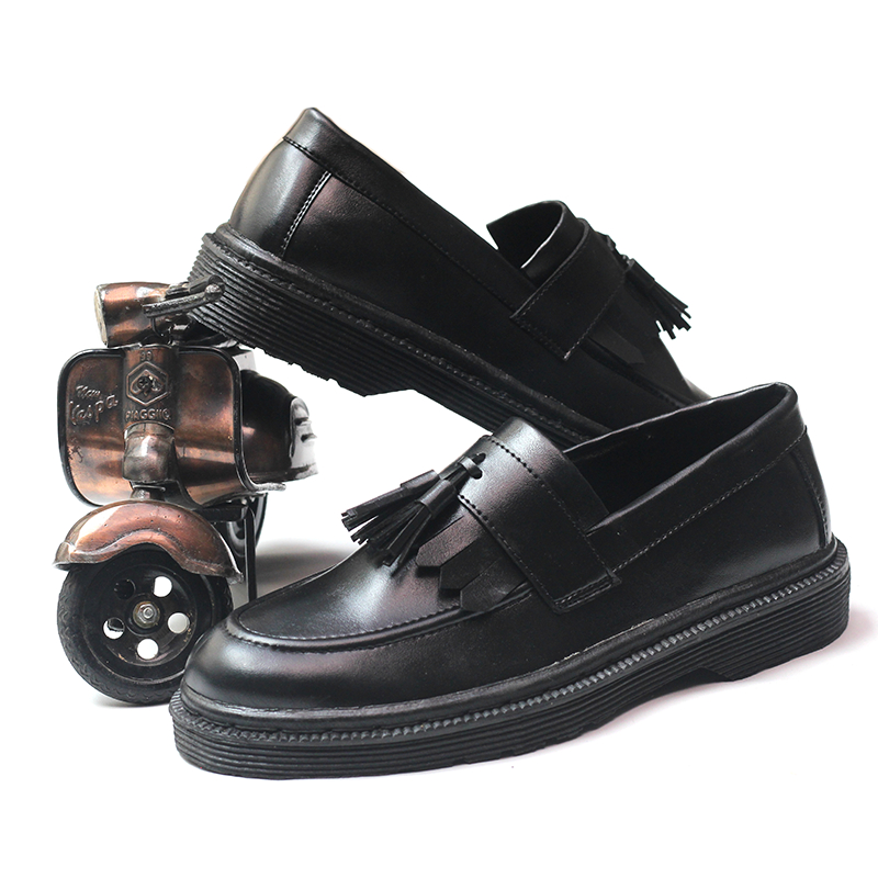 BLACK MASTER Sepatu Pria Slip On Formal Kulit Sintetis