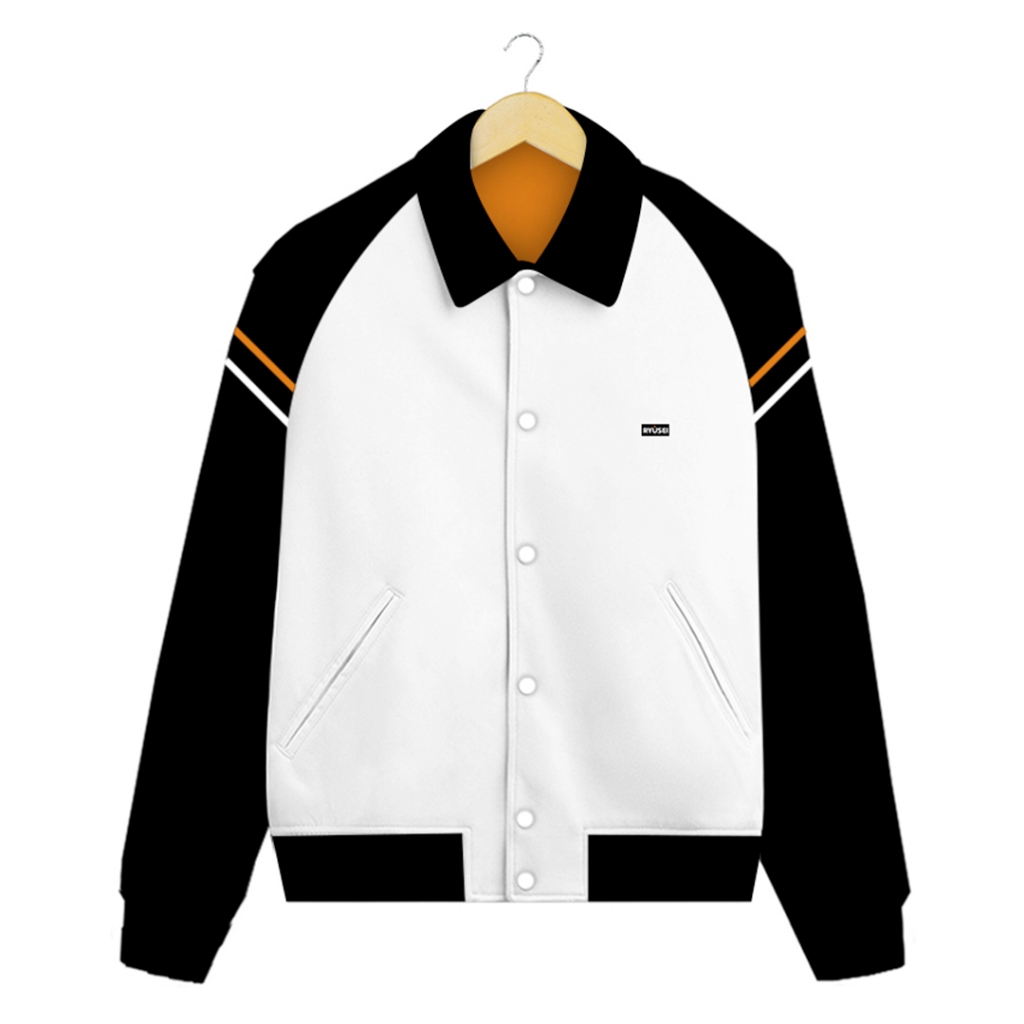 Ryusei Jaket Varsity Yoshimura CMB White