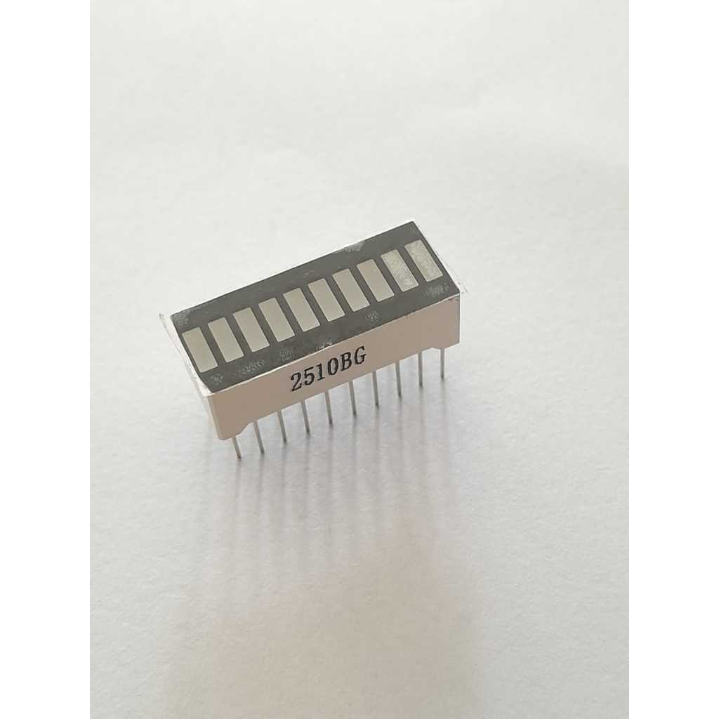 Led Bar Bargraph 10 Segment LED Display Indikator LED kotak DIP-Hijau Muda