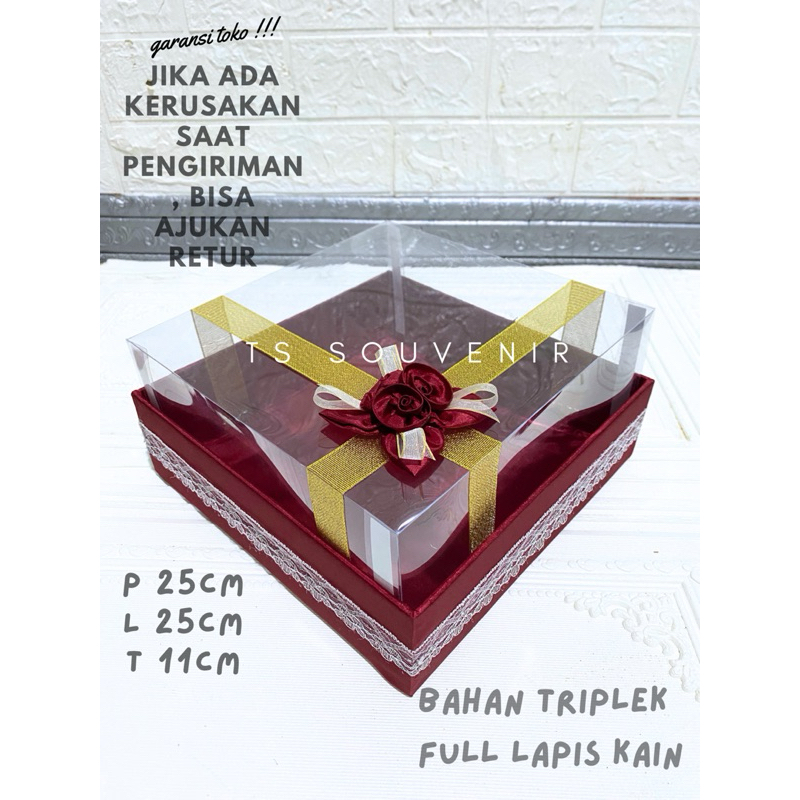box hantaran / kotak hantaran mika satuan 25*25*11