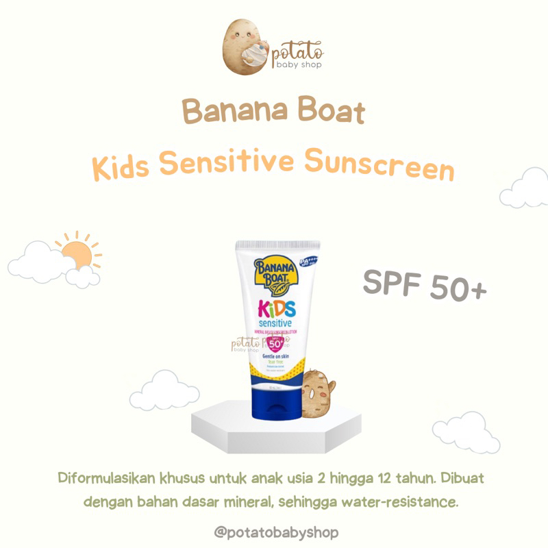 Banana Boat Kids Sensitive Mineral Based Sunscreen Lotion SPF 50+