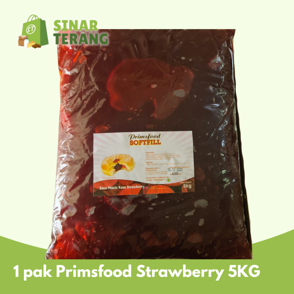 

Selai Prims Food strawberry 5 KG / PRIMSFOOD stoberi softfill 5kg