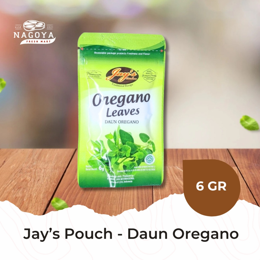 

Jay's Oregano Leaves Pouch - Daun Oregano 6 GR | Grill Master