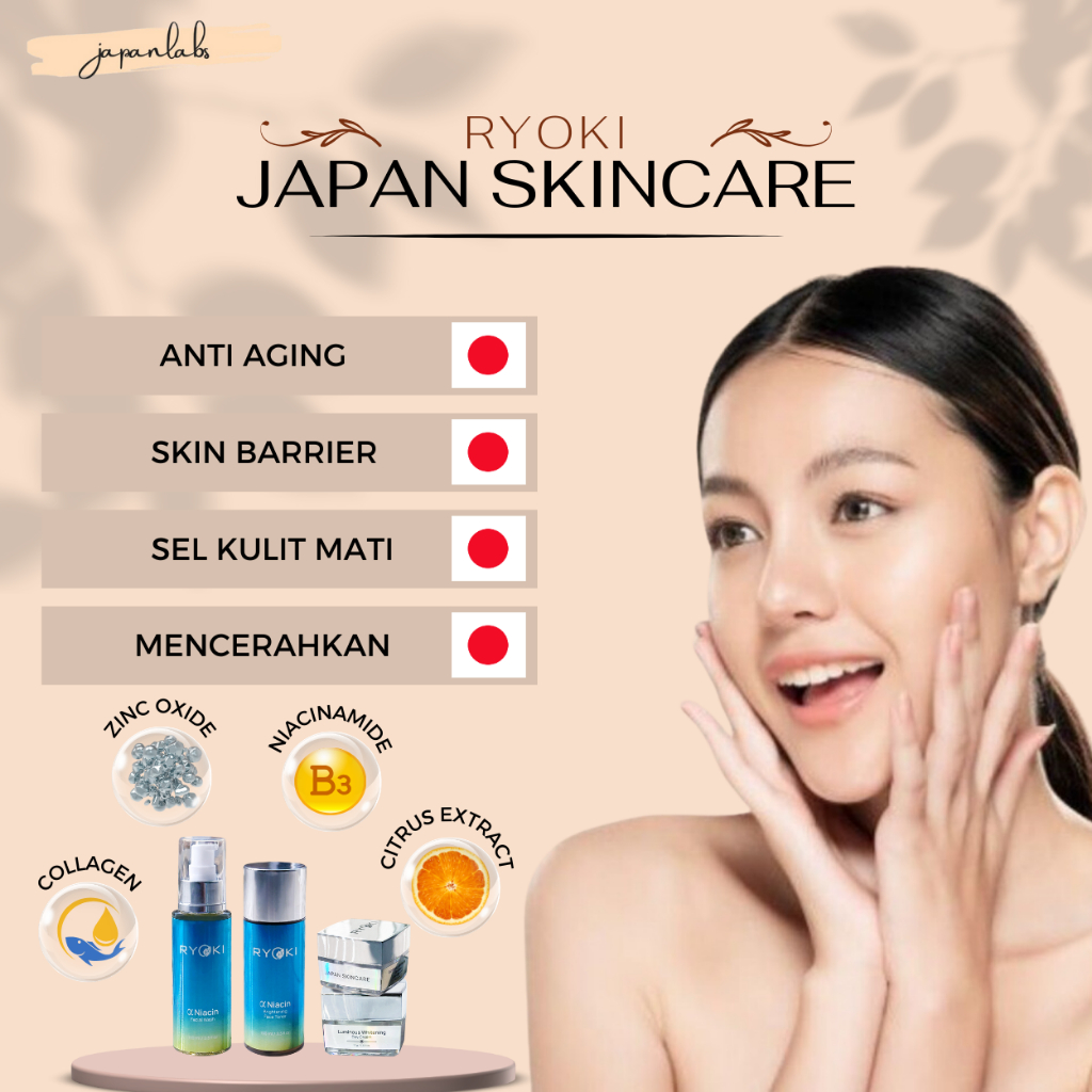 RYOKI JAPAN BEAUTY SKINCARE ORIGINAL TERMURAH PAKET LENGKAP RYOKI | GROSIR RYOKI SKINCARE