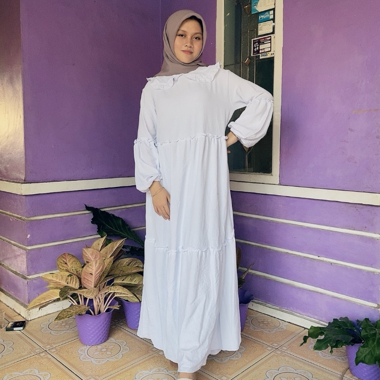 Gamis crinkle airflow premium jumbo daster gamis panjang