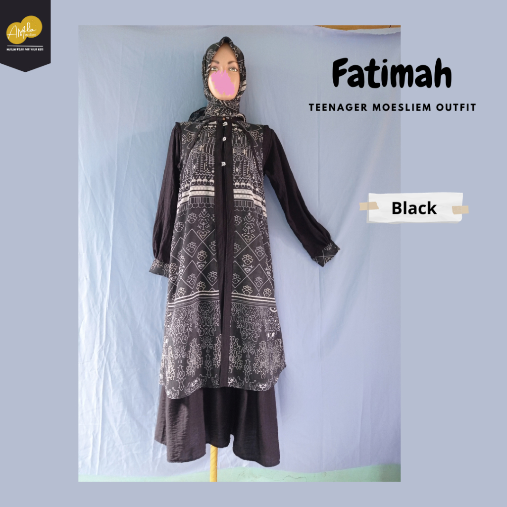 Amalia Moesliem - Fatimah Teenager Moesliem Outfit  dengan Pashmina Segi Empat- Teenager Moesliem Ou