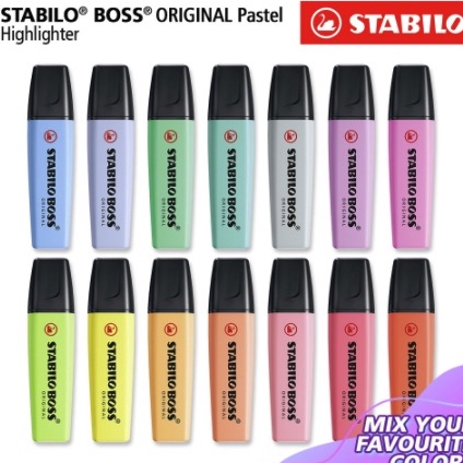 

Produk Keren Stabilo Boss Pastel Highlighter per 1 stabilo