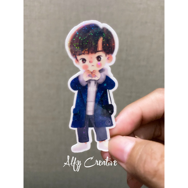 

Stiker Holo Lee Junho 2PM Cel-ine Outfit Airport Moment