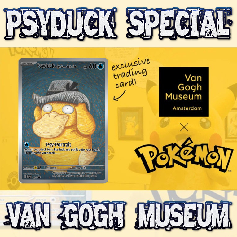 KARTU POKEMON TCG HOLOGRAM SPECIAL PSYDUCK VAN GOGH MUSEUM