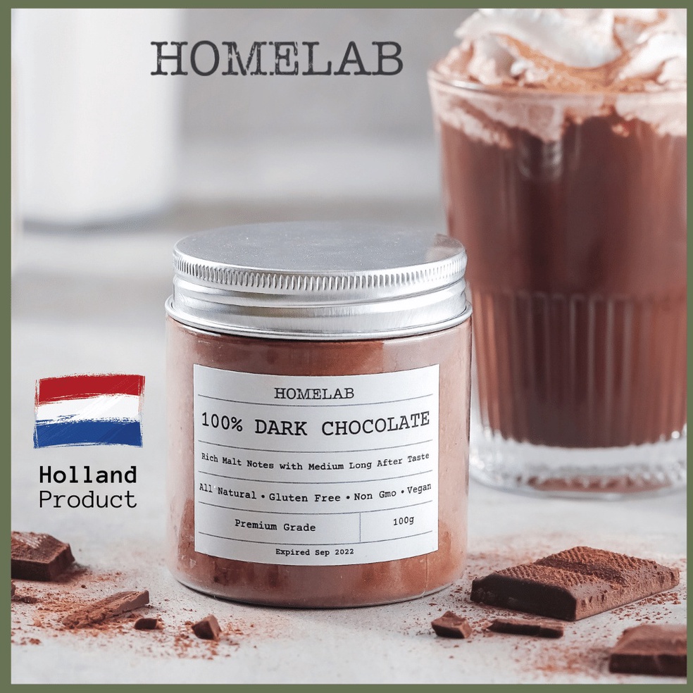 

R33ady Stck Homelab 1 Dark Chocolate Powder Bubuk Coklat Asli Premium 1G 248