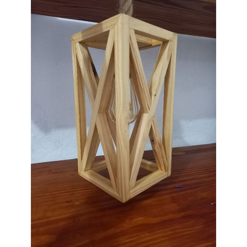 LAMPU HIAS GANTUNG PERSEGI, LAMLU HIAS GANTUNG KAYU