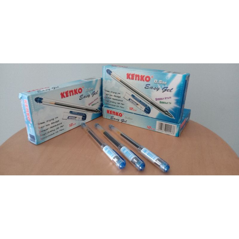 

Pulpen Kenko Easy gel 0.5mm Hitam dan Biru 1pak/lusin