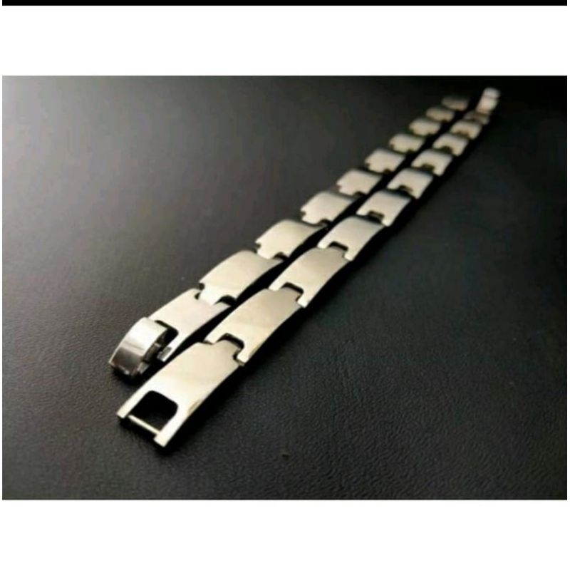 gelang baja besi putih anti karat