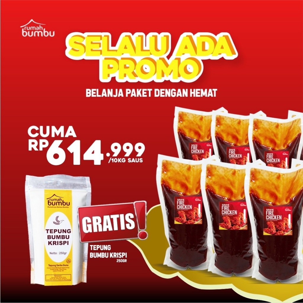 

Selalu Ada Promo!!! SALE Saus Fire Chicken 10 kg GRATIS TEPUNG + CHEESE PREMIUM TERMURAH dan Hemat Halal