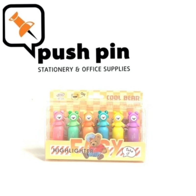 

Highlighter Fancy Cool Bear / Pendanda Tulisan Isi 6 BX-530