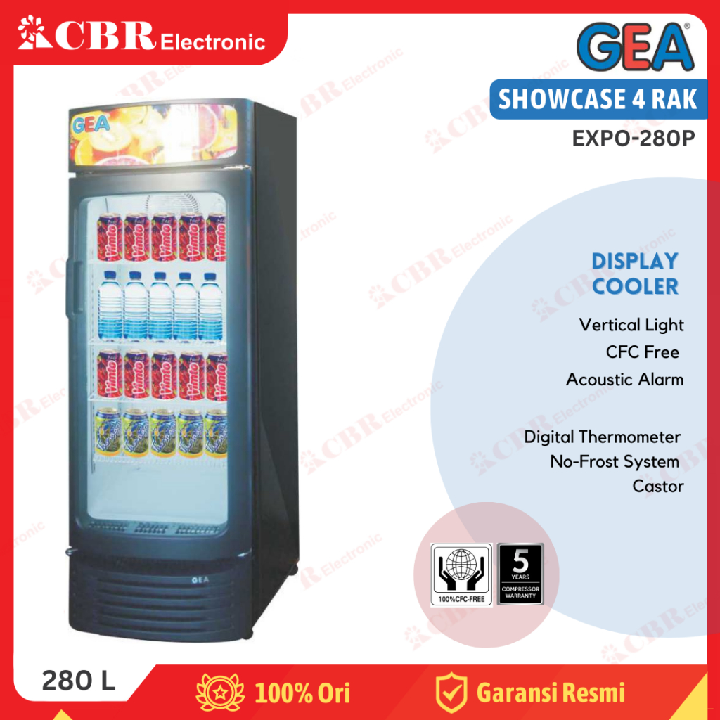 Showcase Display Cooler GEA 4 Rak EXPO-280P