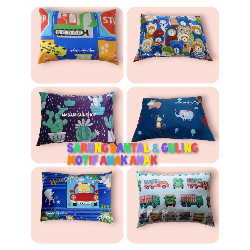 SARUNG BANTAL DAN SARUNG GULING ,MOTIF KARAKTER (GROSIR)
