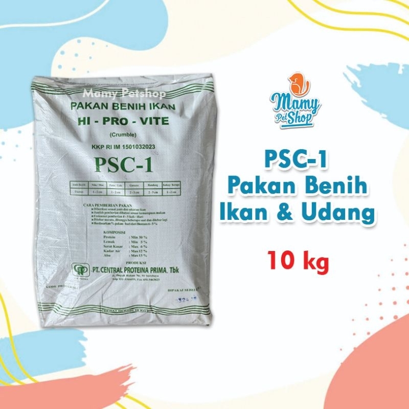 PAKAN BENIH IKAN HI-PRO-VITE PSC-1 CRUMBLE 10 KG