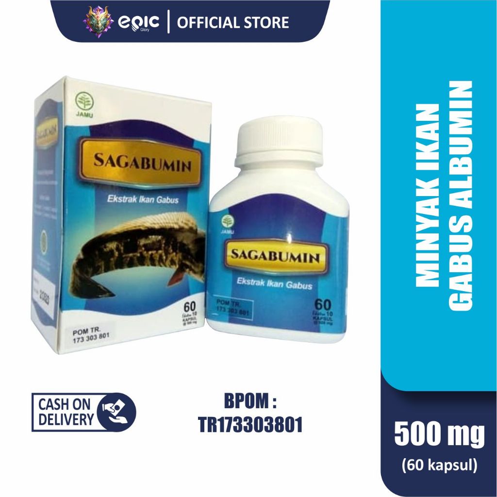 

ekstrak minyak ikan gabus albumin 60 kapsul