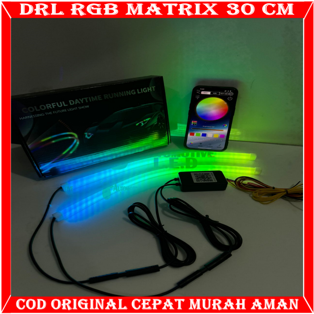 ORIGINAL DRL RGB MATRIX 30CM UNIVERSAL ALIS 30 CM RGB KUALITAS PREMIUM