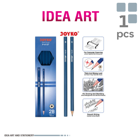 

Pensil Tulis Joyko 2B HB Komputer Pencil Computer Ujian Hexagonal Motif P-8127