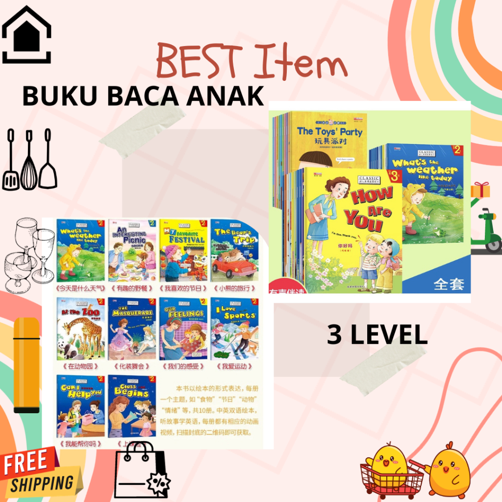 buku cerita bahasa inggris dengan gambar menarik/bucu baca anak tk English