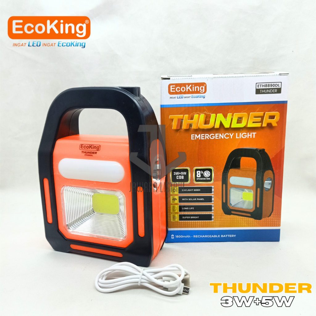 ECOKING LAMPU THUNDER EMERGENCY LIGHT 3W+5W