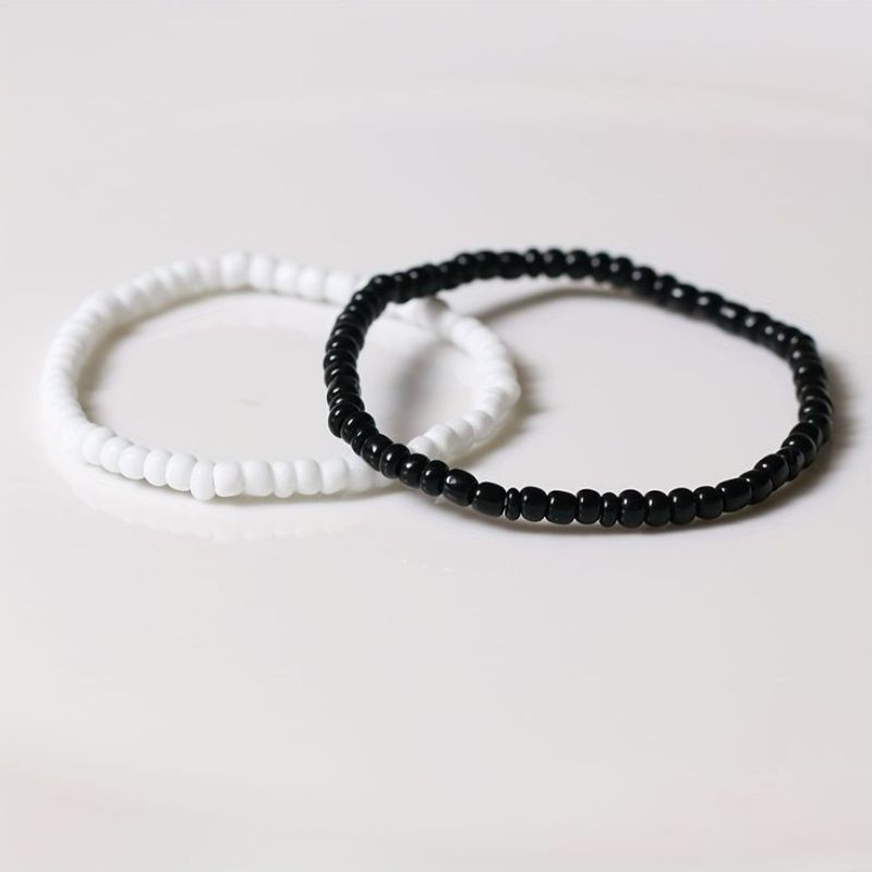 GELANG MANIK MANIK /PUTIH/HITAM POLOS