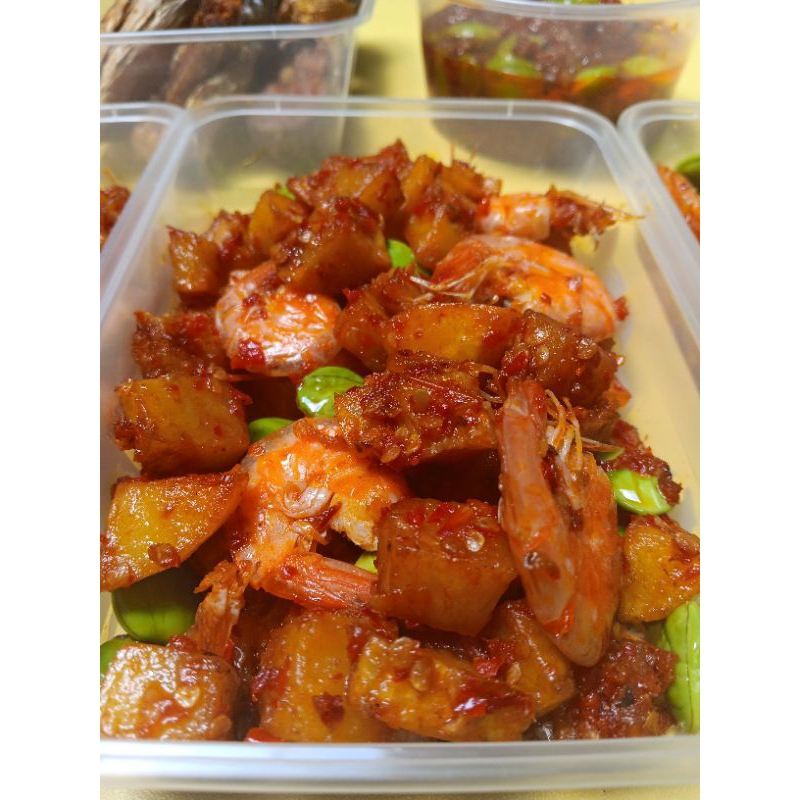 

Udang balado kentang pete